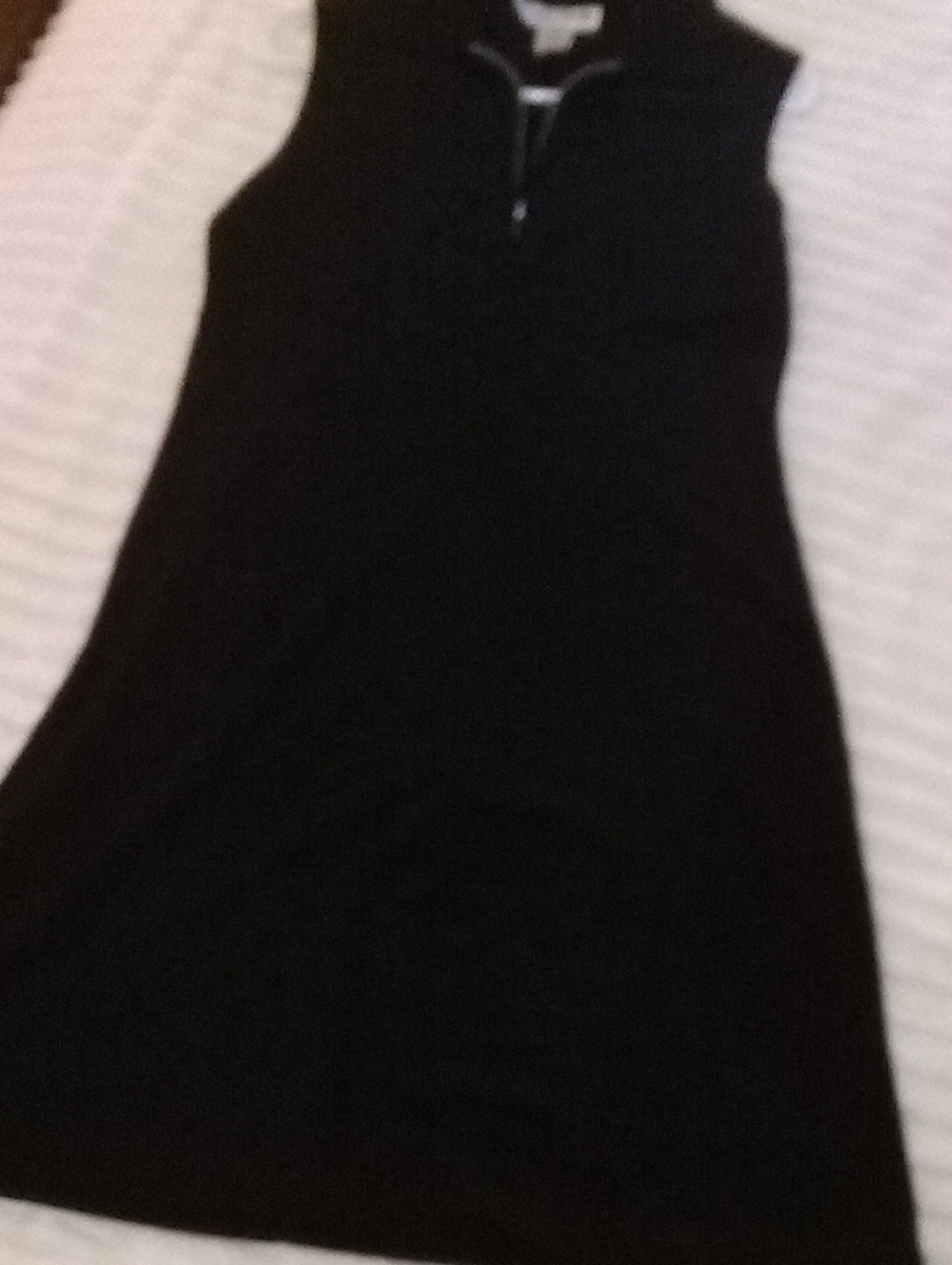 Ronni Nicole Black Sleeveless Mini Dress with Zip Neck